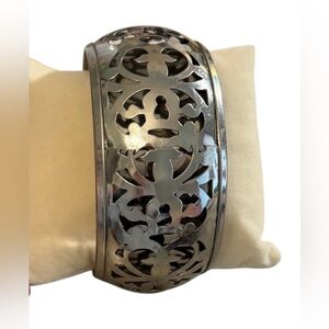 #623 Silver Filigree Cuff Bracelet